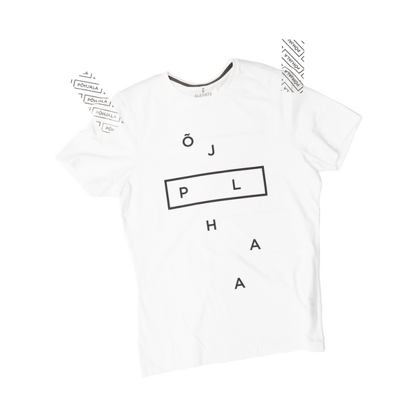 プヤラTシャツ ユニセックス ディコンストラクティッド ホワイト / Põhjala